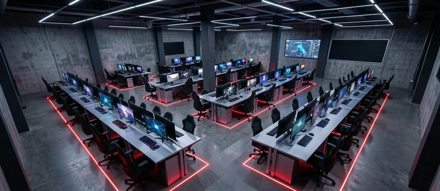 Vista panorámica del espacio de trabajo colaborativo en Tervandor
