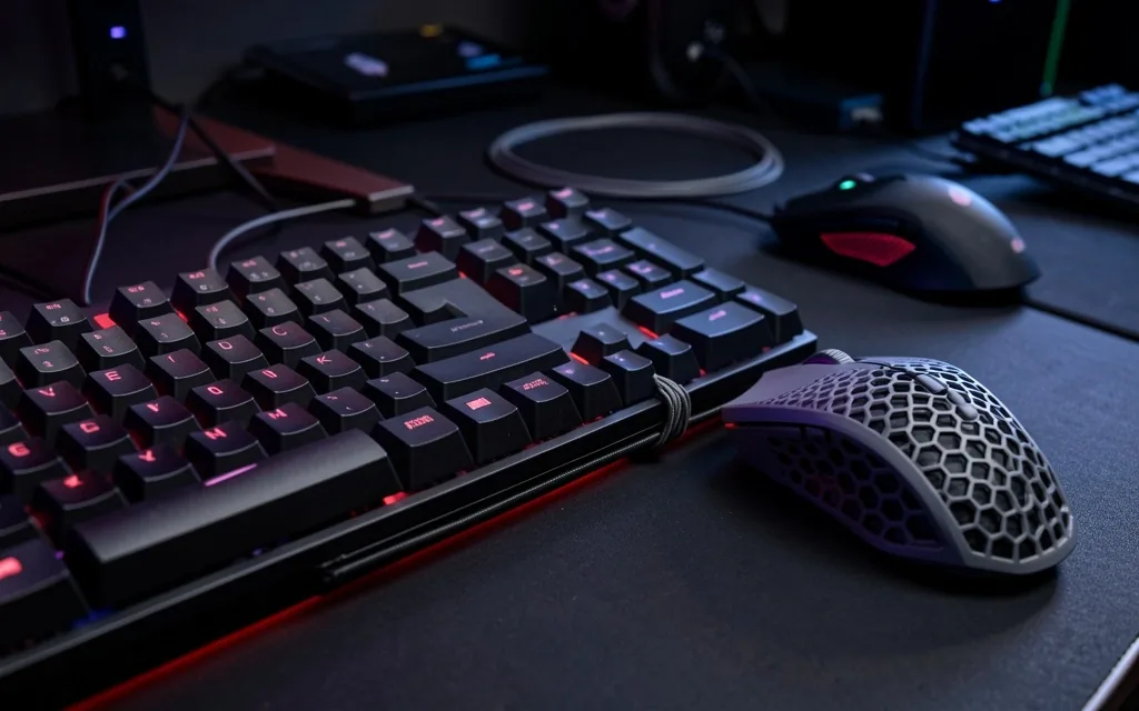 Teclado mecánico y ratón ultraligero de estación Tervandor